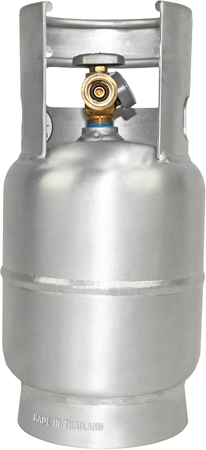Flame King 5LB Aluminum Propane Tank with Gauge & OPD Valve, Corrosion-Resistant and Rust-Free, Lightweight, Great for Marine Applications, Grills and BBQs, Camping, Fishing, & Outdoor Activities