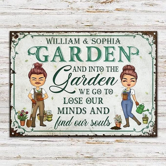 And Into The Garden I Go Gardening, Garden Sign, Personalized Custom Classic Metal Signs Garden Yard Wall Decorative Metal Sign (27)