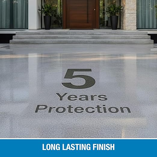 Rain Guard Water Sealers SP-4001 Concrete Sealer Concentrate Makes 1 Gallon - Clear Natural Finish - Deep Penetrating Water Repellent Protection for All Concrete Surfaces -Water-Based Silane/Siloxane