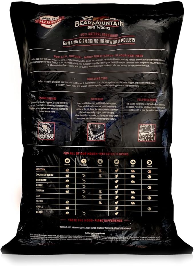 Bear Mountain FB99 All Natural Low Moisture Hardwood Smoky Gourmet Blend BBQ Smoker Pellets for Outdoor Grilling, 40 Pound Bag (3 Pack)
