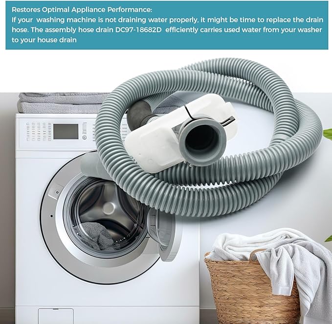 DC97-18682D Washer Drain Hose for Samsung Replace DC97-18682B DC97-18682C DC97-18682E