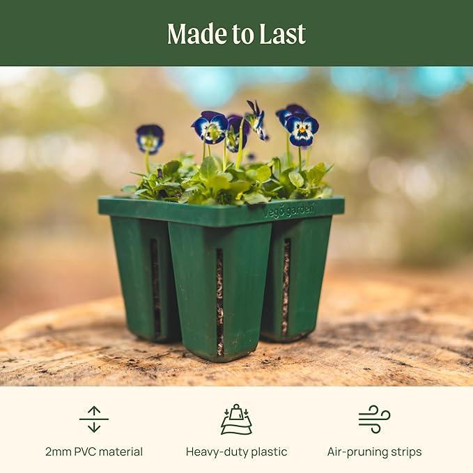 Vego garden Germination Bundle, 8Packs Jumbo Seedling Trays with Seedling Tray Lids and 10" x 20" Seedling Humidily Dome