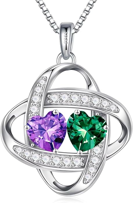 Iefil Christmas Gifts for Women - 925 Sterling Silver Love Knot Necklace, Anniversary Birthday Jewelry Gifts for Wife Girlfriend Mom
