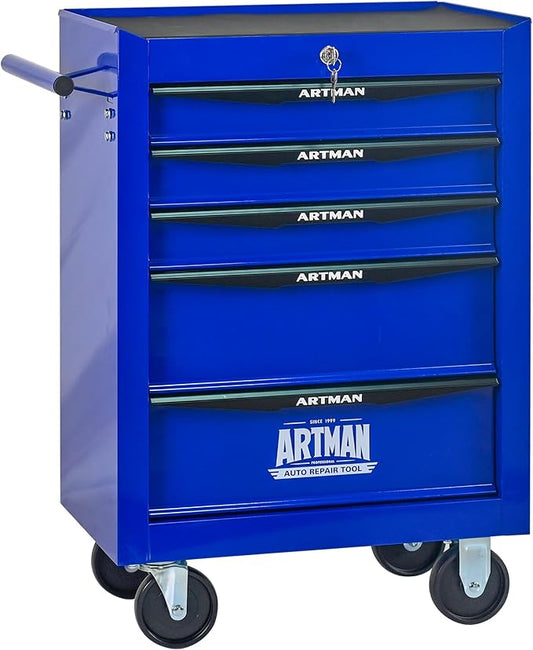 5 Drawers Tool Cart on Wheels, Multifunctional Rolling Tool Box, Drawers Rolling Trolley Organizer Tools Storage Chest for Warehouse,Garage,Workshop,Repair Shop (5 Drawers-30.5" H)