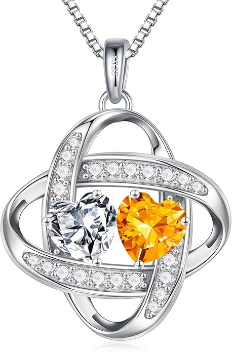 Iefil Christmas Gifts for Women - 925 Sterling Silver Love Knot Necklace, Anniversary Birthday Jewelry Gifts for Wife Girlfriend Mom
