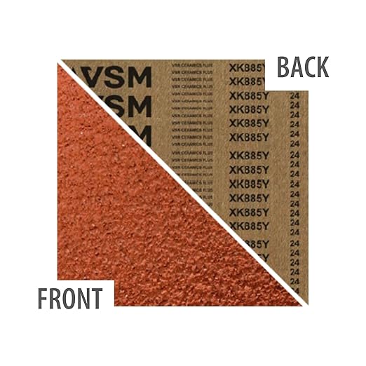 VSM 3-Pack - 6" X 48" 60 Grit (Medium) - Ceramic Plus Abrasive Belts with Top Size, Tear-Resistant Flexible Cloth Backing, Durable Hand-Held Machine Compatible Sanding Belts