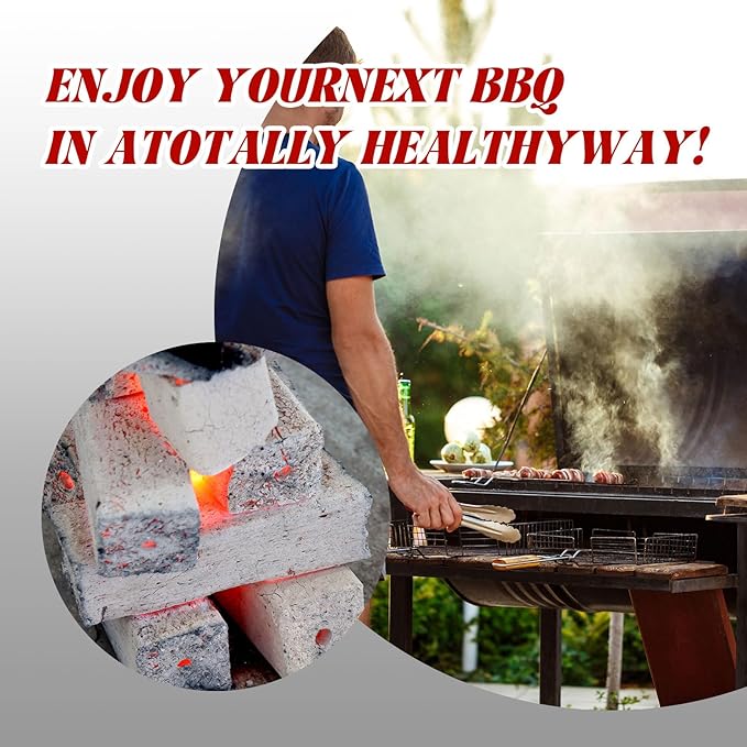 Charcoal for Grilling Suitable for Dining and Family Gatherings Party BBQ Charcoal 100% Natural Smokeless (20 LB)