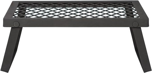 Amazon Basics Heavy-Duty Portable Camping Grill Grate for Campfire Cooking, Black