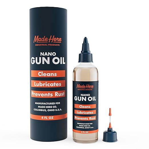 Made Here Premium Lubricating Gun Oil with Nano Technology – Made in The USA – Superior Corrosion Protection & Long-Lasting Performance – 4oz