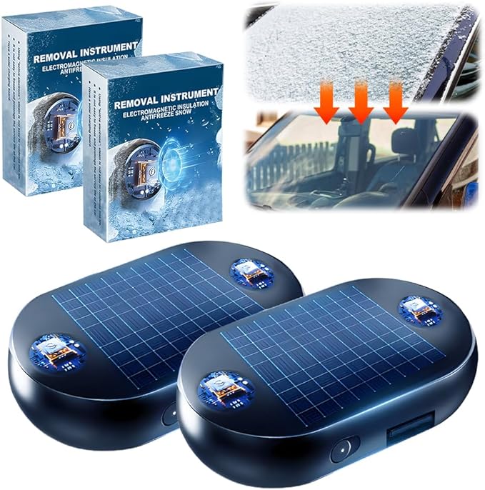 soputry Anti-Freeze Electromagnetic Car Snow Removal Device, 2026 New Antifreeze Snow Removal Instrument, Defroster for Car Windshield Antifreeze Device (2 Pcs)