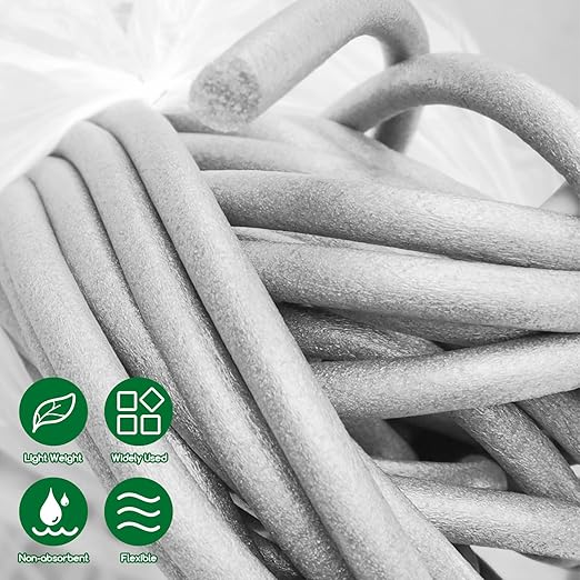 Foam Backer Rod for Gaps Concrete Crack Filler Joints Foam Gap Filler Caulk Saver Backing Rod Concrete Filler Rope (Grey, 1/4 Inch x 100 Feet)