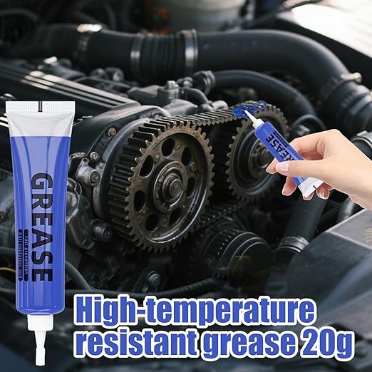 High Temperature Grease | 20g High Temp Wheel Bearing Grease Tube | Lithium Lubricant For Industrial, Heavy Duty Lubricant, Heavy Duty Sealant For Farm Equipment, Garage, Marine, And Rails Maintenance