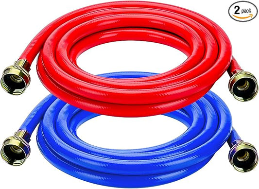 10FT Rubber Washing Machine Hoses Burst Proof 2 Pack For Hot and Cold Water 3/4" NPT Connection Water Supply Lines by Cenipar Fit for ALL Washing Machine