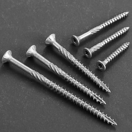 #10 * 3" 304 Stainless Steel Deck Screws, (377pcs) 5 lbs.Exterior Wood Screws, Rust Resistant Epoxy Coated, Bronze, T20 Star Bit
