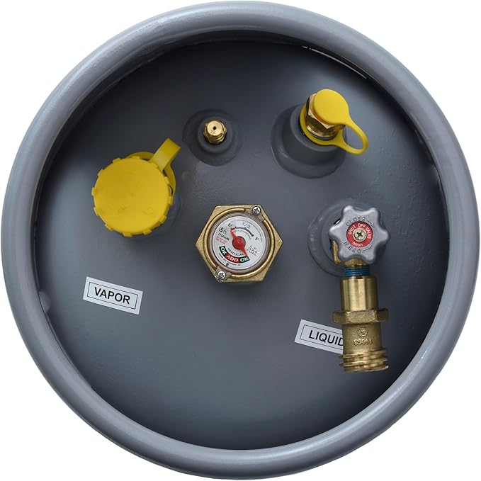 Flame King 43.5LB Steel Forklift Propane Tank with Gauge, DOT and TC Compliant, Rugged-Designed, Larger Than Standard Forklift Tanks
