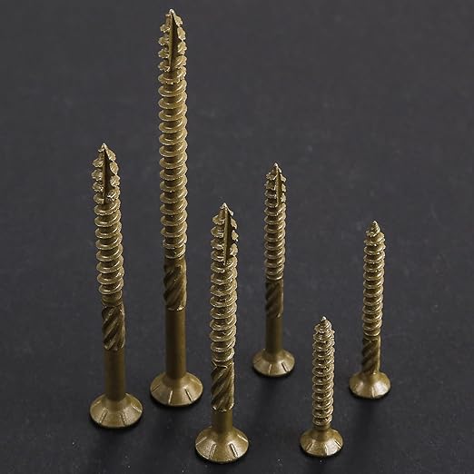 #10 * 3" Deck Screws, (1030pcs) 15 lbs.Exterior Wood Screws, Rust Resistant epoxy Coated, Bronze, T25 Star Bit