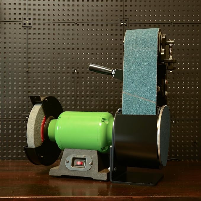 4"x 36" Belt Sander Attachment for Bench Grinder, 4x36-inch Belt and 7-inch Disc for 8"/10" inch Bench Grinder, BD3647