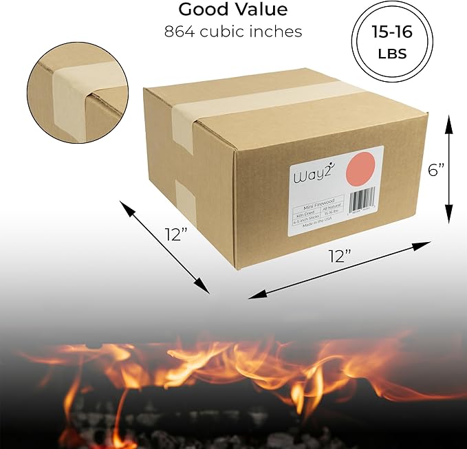 Pizza Oven Wood Kiln Dried Oak | 15-16 lbs | 4-5 inch Cooking Wood | Compatible with Solo Stove, Gozney & More | Mini Firewood for Fire Pits, Campfires, Smoking & Fire Starters