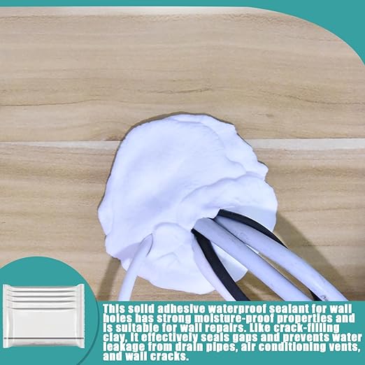 Solid Glue Waterproof Sealant Wall Hole, Cement Hairline Crack Filler 2026 Upgrade, Waterproof Sealant Mastic, Quick Mending Mud, Easy to Use, Suitable for Walls Cracks and Holes (5Pcs)