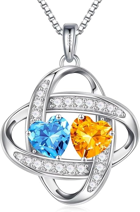 Iefil Christmas Gifts for Women - 925 Sterling Silver Love Knot Necklace, Anniversary Birthday Jewelry Gifts for Wife Girlfriend Mom