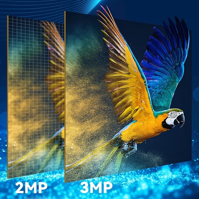 WOOLINK 2K Smart Bird Feeder with Camera, 3MP 2.4Ghz Solar Wireless Battery Camera With AI Bird Species Identification, HD Video Bird House with Camera for Ourdoor, IP65 Waterproof, Color Night Vision