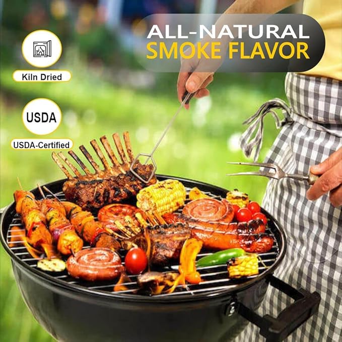 Old Potters Smoker Chunks, 12-14 lbs for Grilling, Smoking, and Wood Fire Cooking ~ 2 x 3 Inches, (Oak, 790 Cu in.)