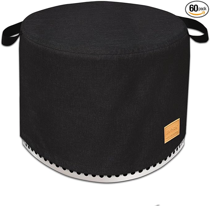 Round Fire Pit Cover For Yukon 27 Inch Yukon Fire Pit Cover, Heavy Waterproof Protective Yukon Fire Pit Accessories (Black)