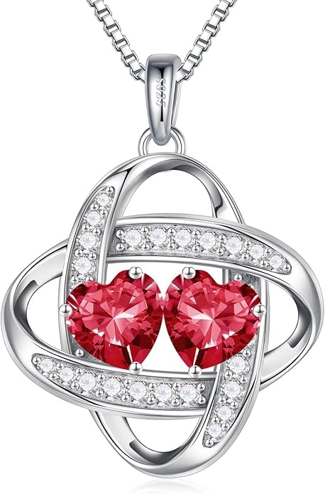Iefil Christmas Gifts for Women - 925 Sterling Silver Love Knot Necklace, Anniversary Birthday Jewelry Gifts for Wife Girlfriend Mom