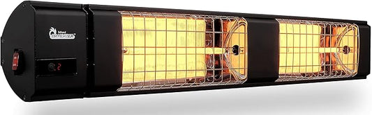 Dr. Infrared Heater 10,260 BTU Infrared Heater, Indoor and Outdoor Heater for Patio, Garage, Commercial & Residential, 3000W, 220-240V with Remote, Black