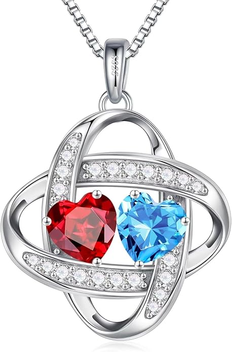 Iefil Christmas Gifts for Women - 925 Sterling Silver Love Knot Necklace, Anniversary Birthday Jewelry Gifts for Wife Girlfriend Mom