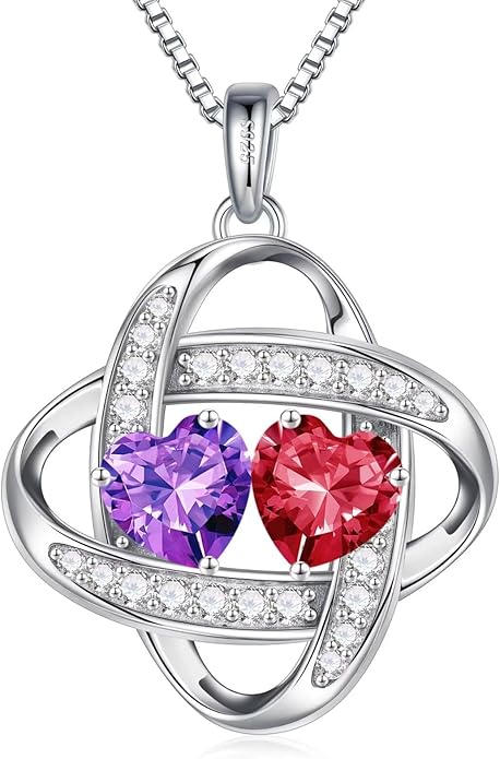 Iefil Christmas Gifts for Women - 925 Sterling Silver Love Knot Necklace, Anniversary Birthday Jewelry Gifts for Wife Girlfriend Mom