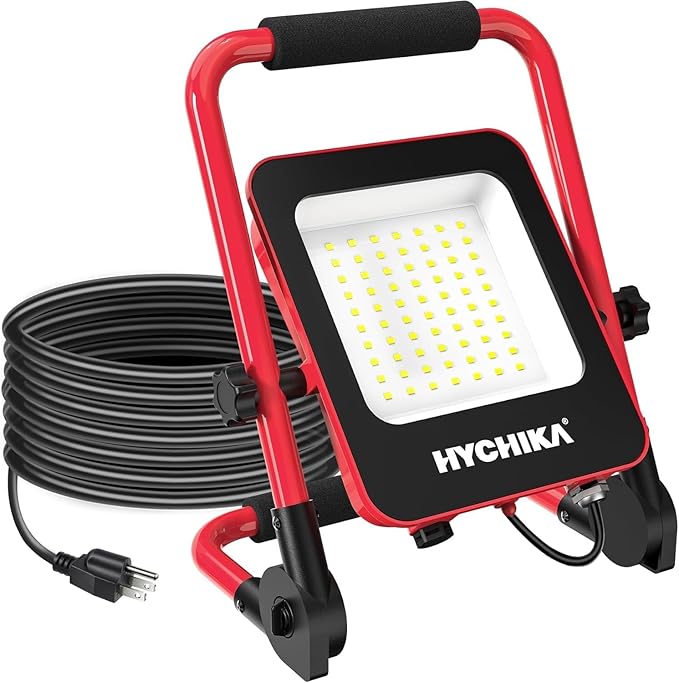 HYCHIKA 6.7A Jig Saw, Reciprocating Saw, 6.2A Mini Circular Saw with 3 Blades,50W LED Work Light, 4-Tool Power Tool Set Combo Kit