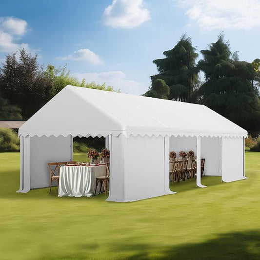 GREEN PARTY 13'x29.5' Party Tent Canopy, Large Wedding Event Shelter Canopy with Removable Sidewalls, Commercial Tents for Outdoor Event, Wedding, Carport, Birthday Party
