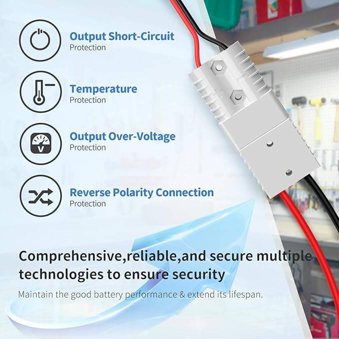Redodo 12V 20A LiFePO4 Battery Charger AC-DC 14.6V Lithium Battery Smart Charger with Led Indicator for 12V Series Deep Cycle Rechargeable LiFePO4 Battery