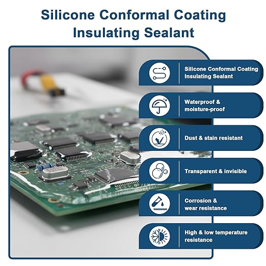 200ml Conformal Coating for Electronics, Silicone Conformal Coating Insulating Sealant, Waterproof & Heat Resistant, for Circuit Board and Component Protection