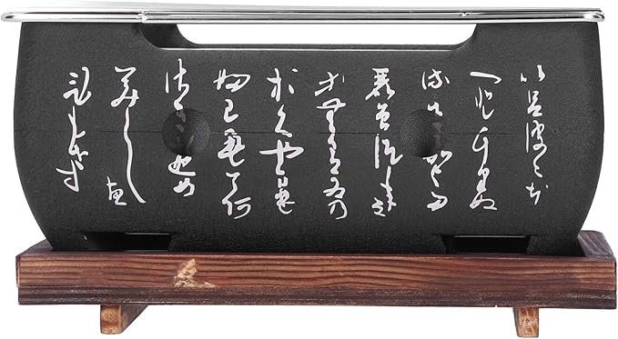Charcoal BBQ Grill,Portable Japanese BBQ Tabletop Barbecue Grill Tools,Lightweight Retro Barbecue Stove Oven for Camping Picnics, Garden, Backyard Outdoors Cooking