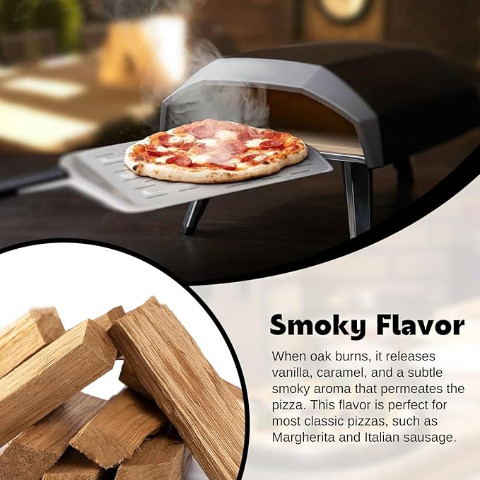 W&E Choice Pizza Oven Wood 6 Inch Mini Logs, 12 lbs Box, Kiln Dried Oak Firewood for Pizza Ovens, Ooni and Gozney, Solo Stove, Long-Lasting Burn for BBQ, Grills and Smokers, Product of USA