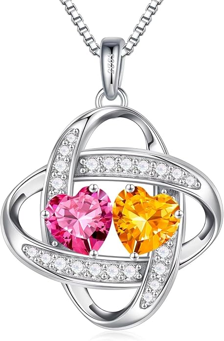 Iefil Christmas Gifts for Women - 925 Sterling Silver Love Knot Necklace, Anniversary Birthday Jewelry Gifts for Wife Girlfriend Mom