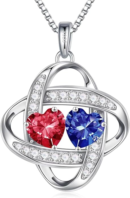 Iefil Christmas Gifts for Women - 925 Sterling Silver Love Knot Necklace, Anniversary Birthday Jewelry Gifts for Wife Girlfriend Mom
