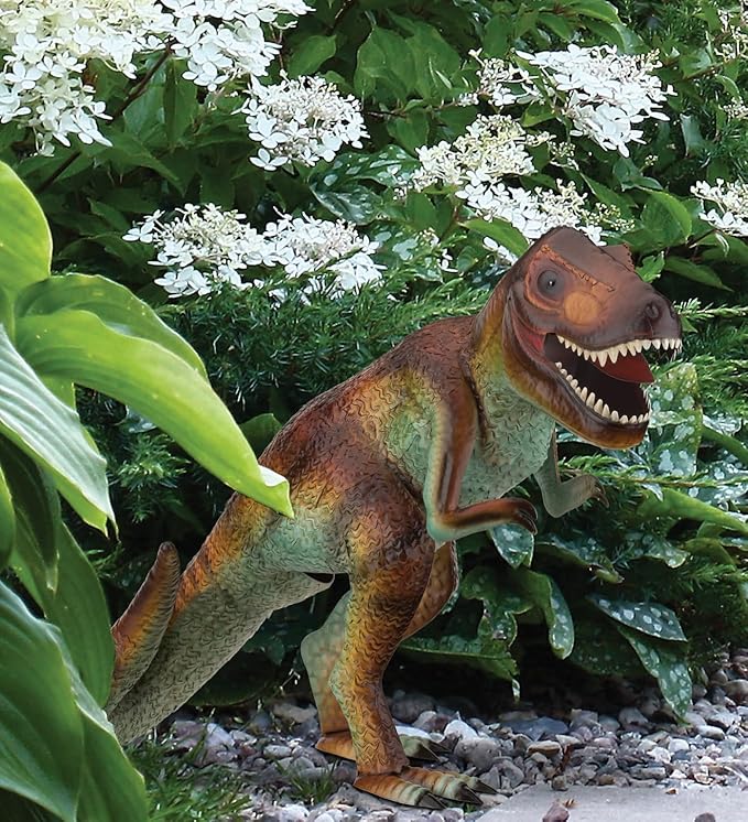 Regal Art & Gift Dinosaur Metal Statue – Indoor Outdoor Decorative Sculpture for Home & Garden Décor, Weather-Resistant Yard Art Figure for Patio, Lawn, Tyrannosaurus
