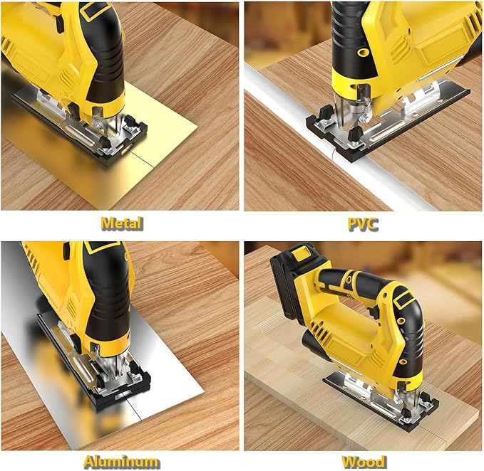 Cordless Brushless Jig Saw Compatible with Dewalt 20V MAX Battery(No Battery), 7 Speeds, 2900RPM, LED, 45° Bevel Cuts, 3 Orbital Action, with Jigsaw Blades for Straight, Curve, Circle Cutting
