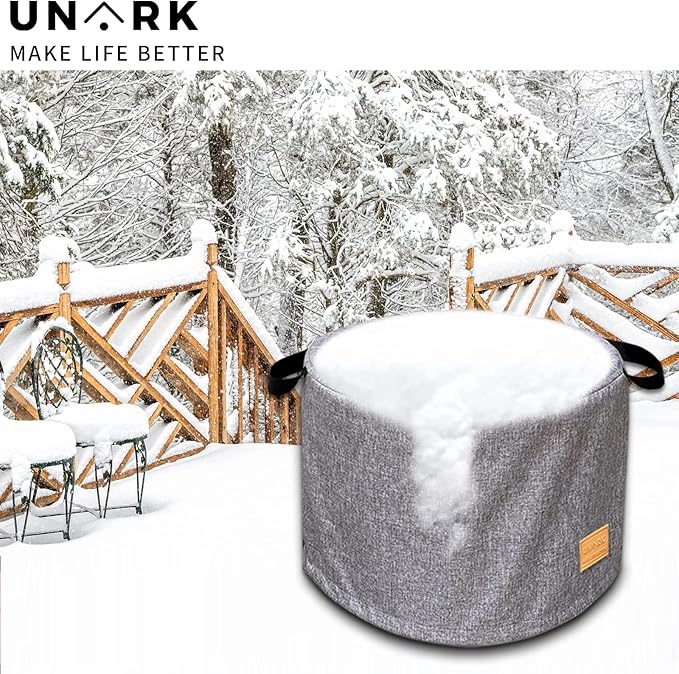 Round Fire Pit Cover for 15 Inch Ranger Cover Waterproof 15 Inch Ranger Accessories Outdoor Heavy Waterproof Protective Round (Grey)