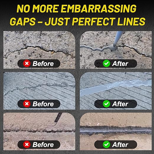Concrete Crack Filler, Cement Crack Filler Outdoor, Waterproof Repair Sealant, Quick-Drying Sealing Adhesive, for Driveway, Walkway, Patio, Joint (2)