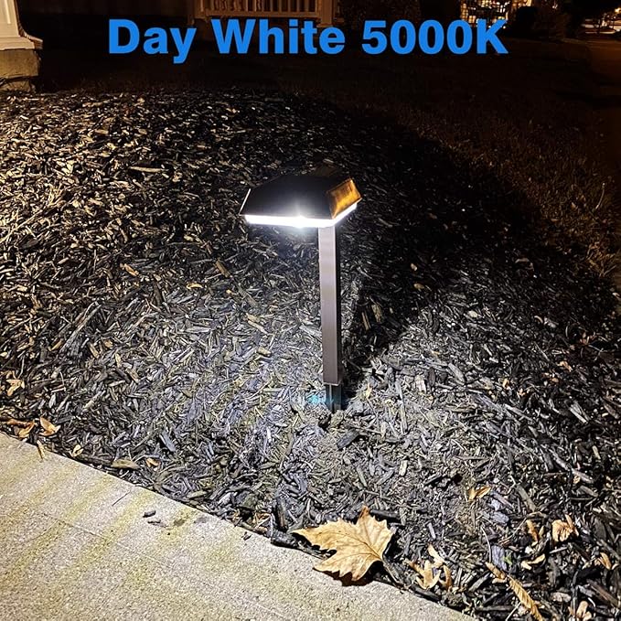 Bobcat Solar Pathway LED Lights Super Bright 300 lumens with 2-in-1 Warm White and Daylight Modes, Dark Brown Solar Lights Outdoor Waterproof for Path, Sidewalk, Driveway or Walk Way Light(4 Pack)