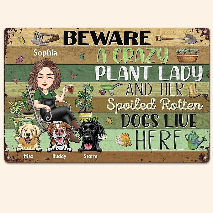And Into The Garden I Go Gardening, Garden Sign, Personalized Custom Classic Metal Signs Garden Yard Wall Decorative Metal Sign (9)