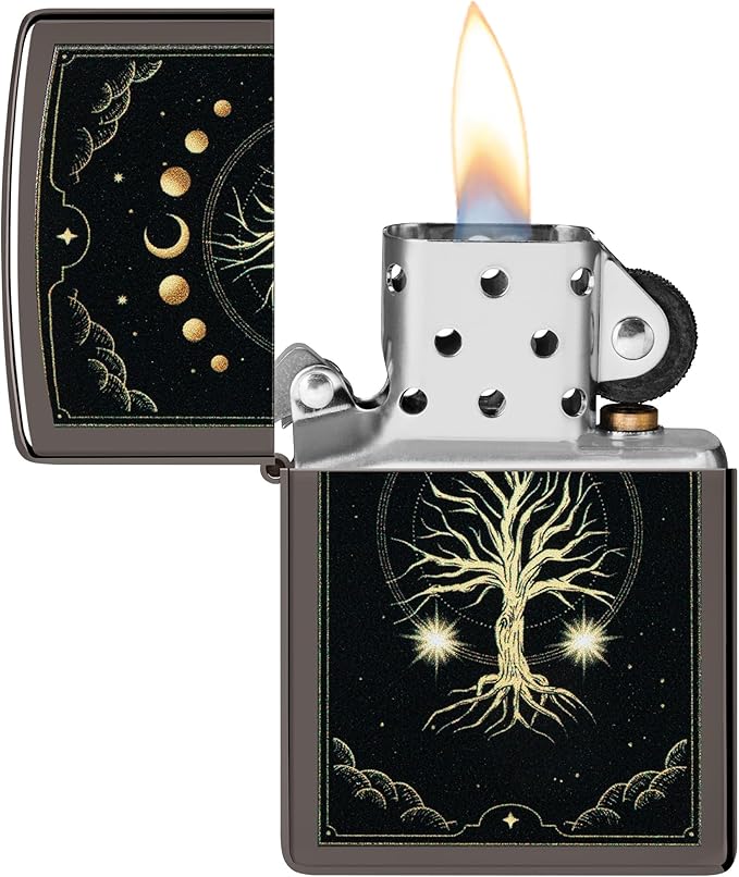 Zippo Mystic Nature Design Black Ice Pocket Lighter