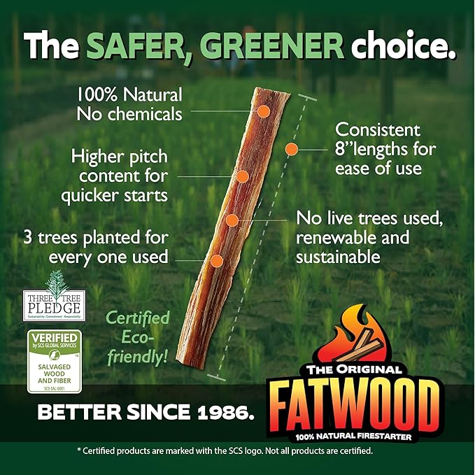 Better Wood Products Limited Edition Protect The Parks Series All Natural Fatwood Fire Starter Sticks, 13 Pound Wooden Crate, Yellowstone