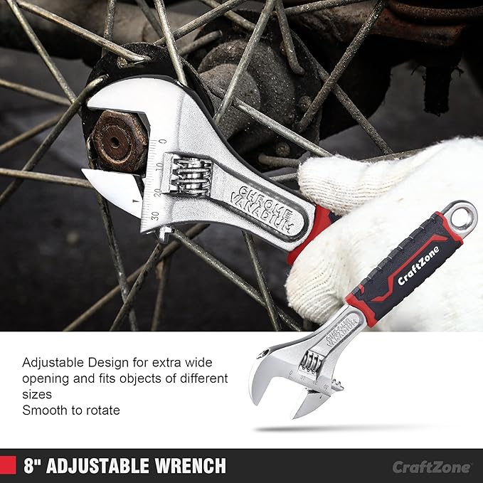 5-Piece Pliers & Wrench Set - Ideal Gift for Mechanics - Construction - Plumbing - Includes 6" Long Nose & Diagonal Pliers - 8" Adjustable & Combo Wrench - 10" Groove Joint Plier