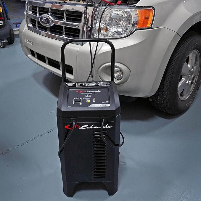 Schumacher Electric Wheeled Automatic 6A Car Battery Charger and 150A Engine Starter, 4-in-1 Solution, Maintainer, 20A Boost, for 12V Automotive and Marine Batteries, SC1364