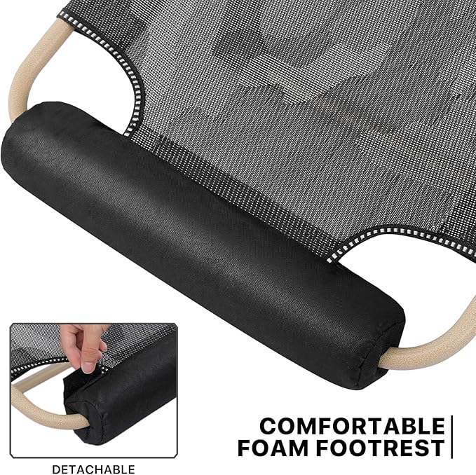 MoNiBloom Set of 2 Folding Reclining Patio Chair, 3-Position Patio Lounger Folding Chair with Footrest for Backyard Poolside Lawn, Red, 330lbs Capacity, Camouflage